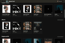 a screenshot of playboi carti 's albums and singles and ep 's