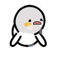 a cartoon of a penguin with a sad look on his face