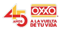 a logo for oxxo that says 45 anos