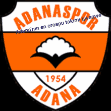 a logo for adanaspor shows a cloud and the year 1954