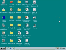 a computer screen shows a bunch of folders including one for microsoft word