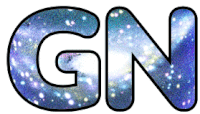 the letter gn is surrounded by a blue galaxy