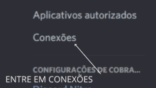 a gray background with a white arrow pointing to the word conexões