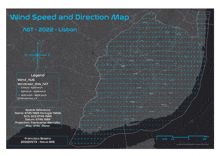 a map showing wind speed and direction for portugal