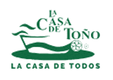 a green logo for la casa de tono with a bathtub and a ball