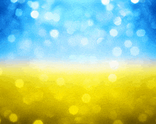 a blue and yellow background with circles in the middle