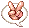 a pixel art of a hand giving a peace sign with a speech bubble .