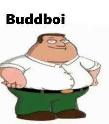 a cartoon character with the name buddboi on the bottom right