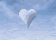 a heart shaped cloud in the sky