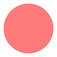 a pink circle on a white background that is plain