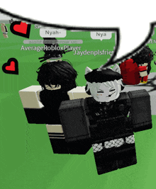 average roblox player jaydenplsfrier has a speech bubble above her head