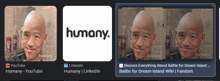 a screenshot of the humany app showing a bald man