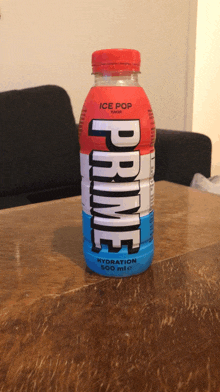 a bottle of ice pop prime hydration drink