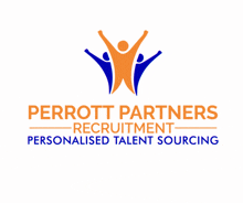 perrott partners recruitment personalised talent sourcing logo in orange and blue