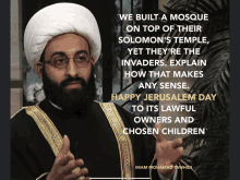 imam mohamad tawhidi says we built a mosque on top of the solomon 's temple