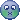 a pixel art of a blue and green smiley face with a x on its mouth .