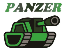 a green tank with the word panzer written above it