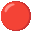 a red circle on a white background with a black border .