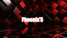 a red and black background with the word phoenix 's