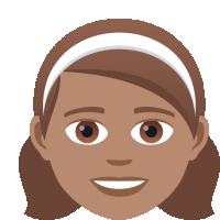 an emoji of a girl with a headband on her head