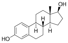 a black and white chemical structure of a hormone called testosterone