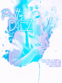 a poster for patty diaz with a woman laughing