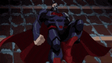 a cartoon of superman in a superhero costume