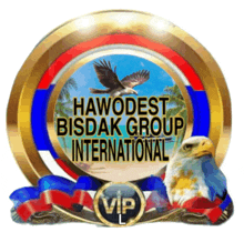 a logo for hawodest bisdak group international with an eagle on it