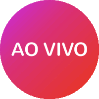 a pink circle with the word ao vivo in white letters