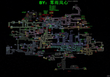 a large map of a video game with chinese writing