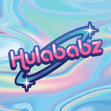 a logo for hulababz is displayed on a colorful background