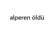 a white background with the words alperen oldu in black letters .