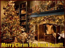 a merry chrim sus duck pond christmas card