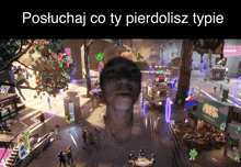 a screenshot of a video game with the words postuchaj co ty pierdolisz type