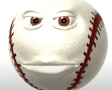 a baseball with a smiley face on it