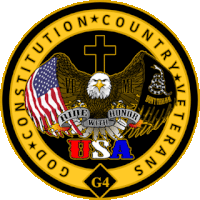 a logo for the constitution country veterans with a bald eagle