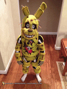 a coolest-homemade-costumes.com photo of a yellow bunny costume