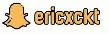 a logo for ericxckt has a snapchat icon on it