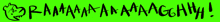 a green screen with a black text that says ' i 'm a maga ' on it