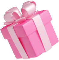 a pink gift box with a pink bow on it