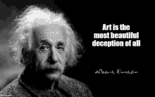 a black and white photo of albert einstein with a quote from him