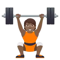 an illustration of a man squatting and lifting a barbell