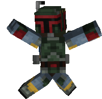 boba fett from star wars is shown in a minecraft skin