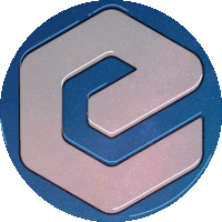 a blue circle with the letter c in the center