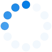 blue and white circles on a white background