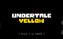 a black screen with the words undertale yellow