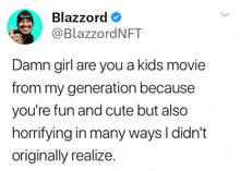 a screenshot of a twitter post from blazzard