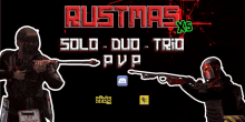 a poster for a video game called rustmas