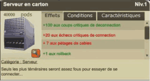 a screenshot of a server en carton in a video game with french text .