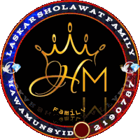 a logo for the laskar sholawat family with a crown on it